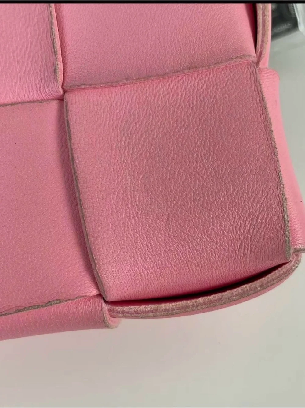 Bottega Veneta lambskin crossbody small cassette pink